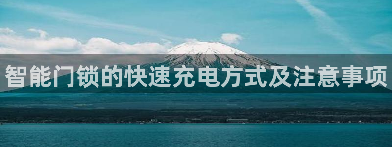 富联2娱乐贴吧官网：智能门锁的快速充电方式及注意事项