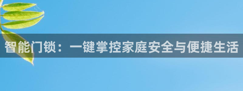 富联娱乐招商互判官333OO：智能门锁：一键掌控家庭安全与便