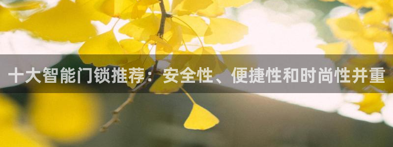 富联娱乐登录测速软件：十大智能门锁推荐：安全性、便捷性和时尚