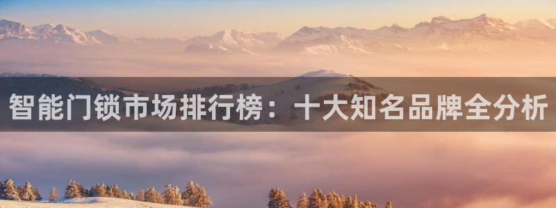 富联娱乐招商主管部门：智能门锁市场排行榜：十大知名品牌全分析