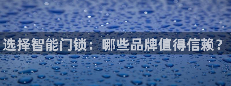 富联娱乐官方网站入口：选择智能门锁：哪些品牌值得信赖？