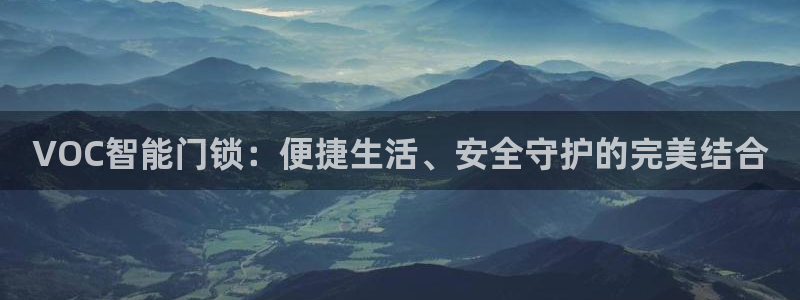 富联娱乐代理是谁开的店：VOC智能门锁：便捷生活、安全守护的