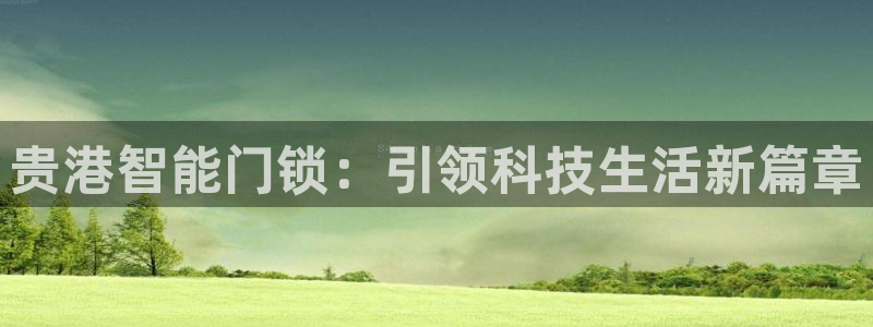 富联娱乐登录链接在哪看：贵港智能门锁：引领科技生活新篇章