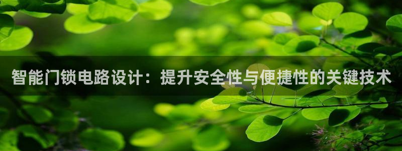 富联娱乐是资金盘吗：智能门锁电路设计：提升安全性与便捷性的关